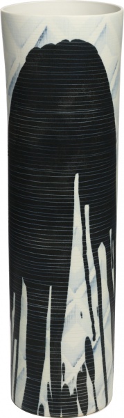 Ваза керамічна блакитний крафт циліндр 49 см 07695000P04098 Bernardo