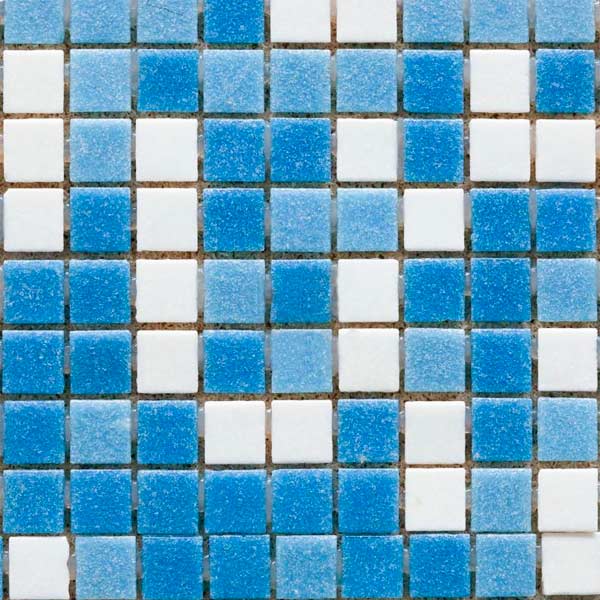 Мозаїка Guangzhou rose скляна мікс 327х327 мм світло-блакитна