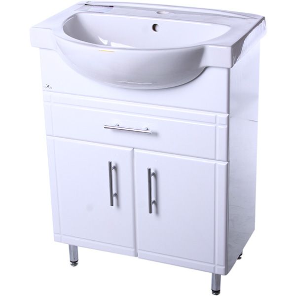 Тумба з умивальником Сансервіс Акцент SL-65-2-F 65 см біла