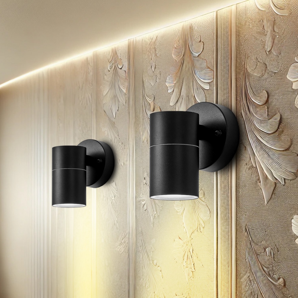 Світильник вуличний настінний Eurolamp 30 Вт GU10 /чорний LH-GU10(spot)