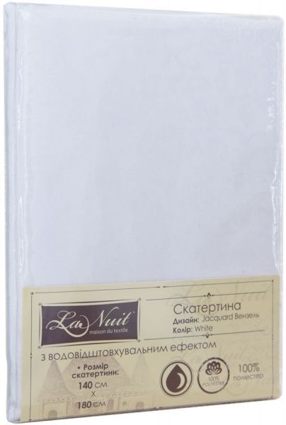 Скатерть Jacquard вензель 140x240 см белый La Nuit 