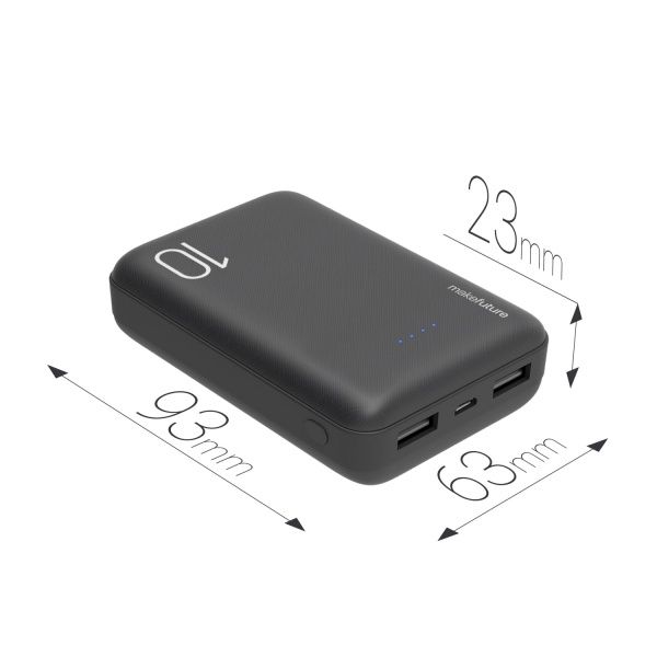 Универсальная мобильная батарея MakeFuture 10000 mAh (MPB-101BK) Black 