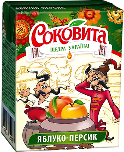 Соковий напій Соковита Яблуко-персик 200 мл