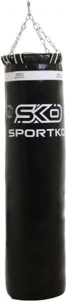 Боксерский мешок SPORTKO 130x35 см 50 кг черный
