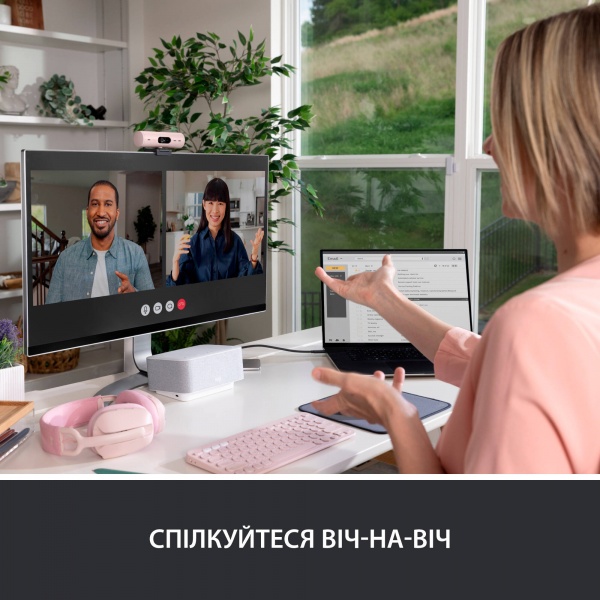 Веб-камера Logitech Brio 500 – Rose