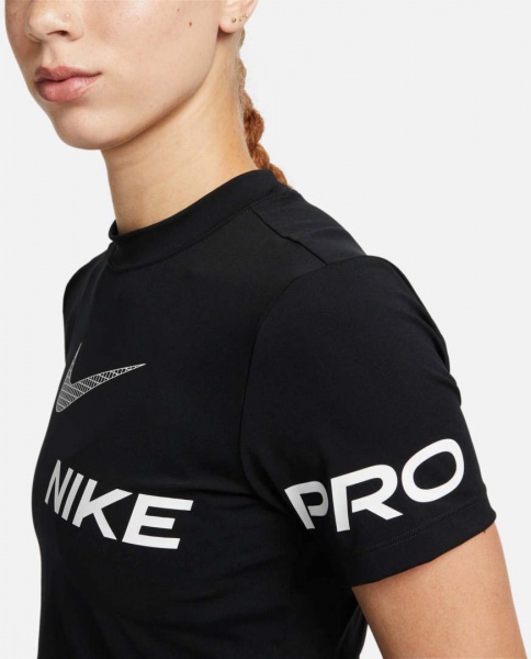 Футболка Nike W NP DF GRX SS CROP TOP DX0078-010 р.XS черный