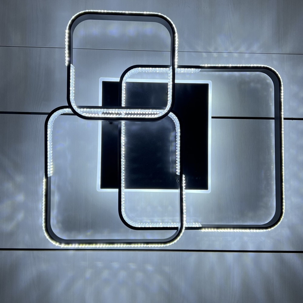 Люстра світлодіодна Luminaria 130 Вт LED-модуль чорний AKRILIKA SQUARE 130W 4S BLACK