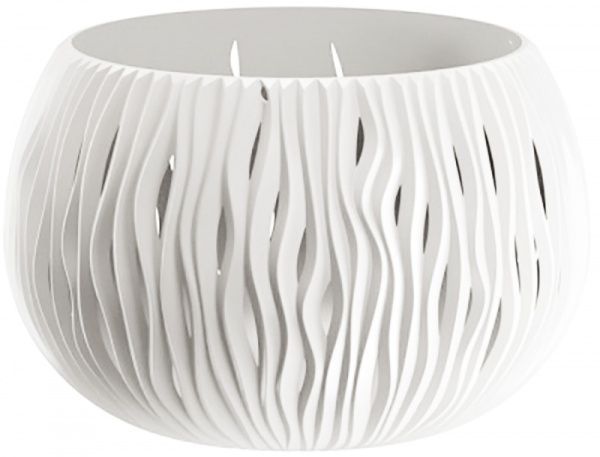 Горщик пластиковий Prosperplast Sandy Bowl Basic круглий 9л білий (24459-449) 