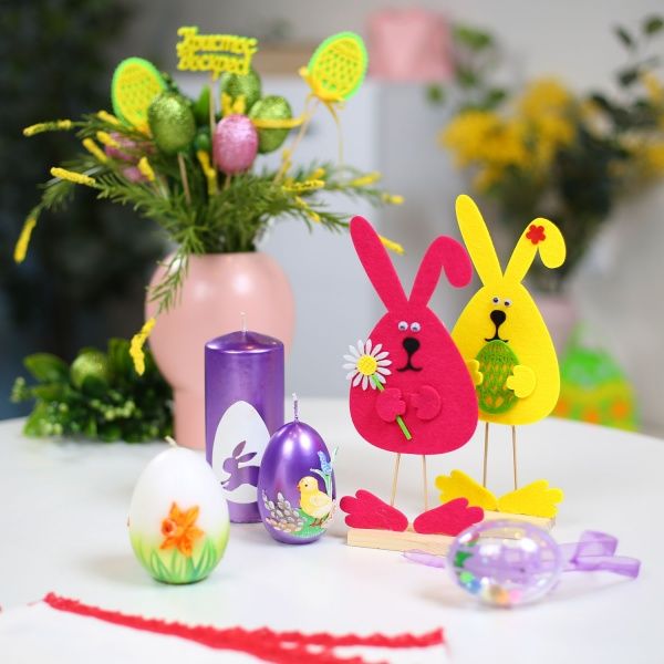 Декоративное изделие Гулівер Країна Кролик 25 см малиновый