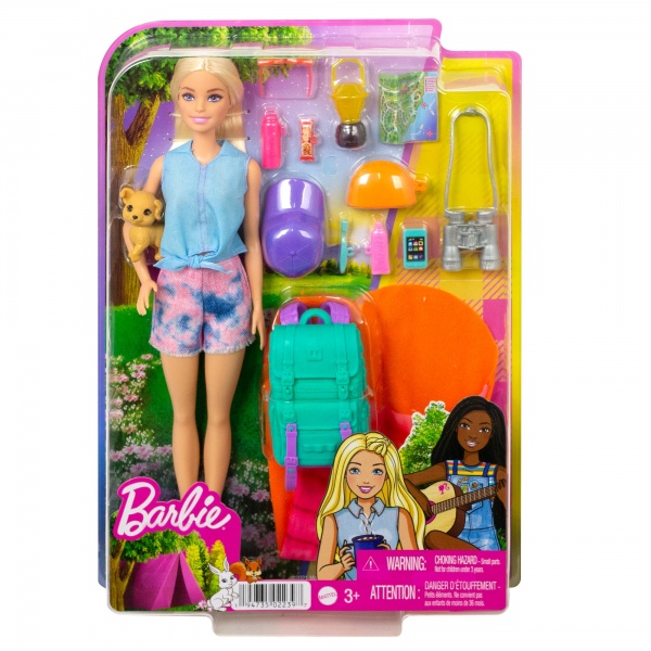 Игровой набор Barbie кемпинг на природе с красным спальным мешком