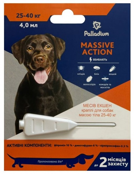 Краплі Palladium Massive Action вага 25-40 кг