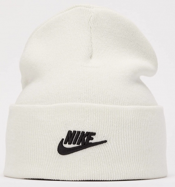 Шапка Nike U NK PEAK BEANIE TC FUT L FB6528-121 р.one size белый