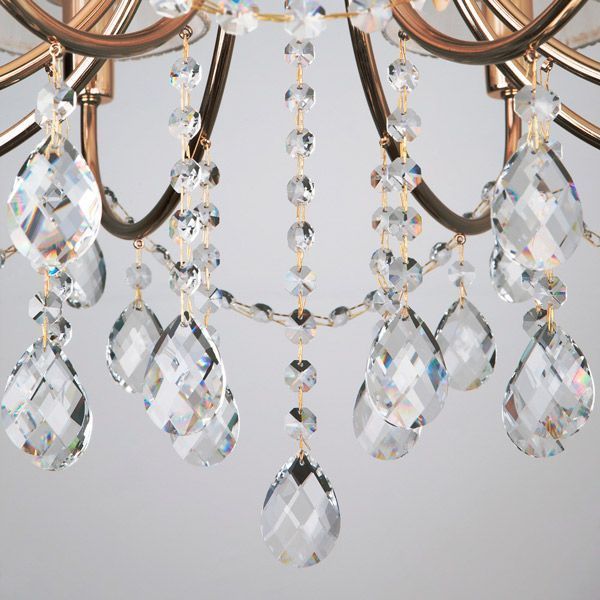 Люстра подвесная Strotskis Emiliana 8x40 Вт E14 белый/золото 10087/8 