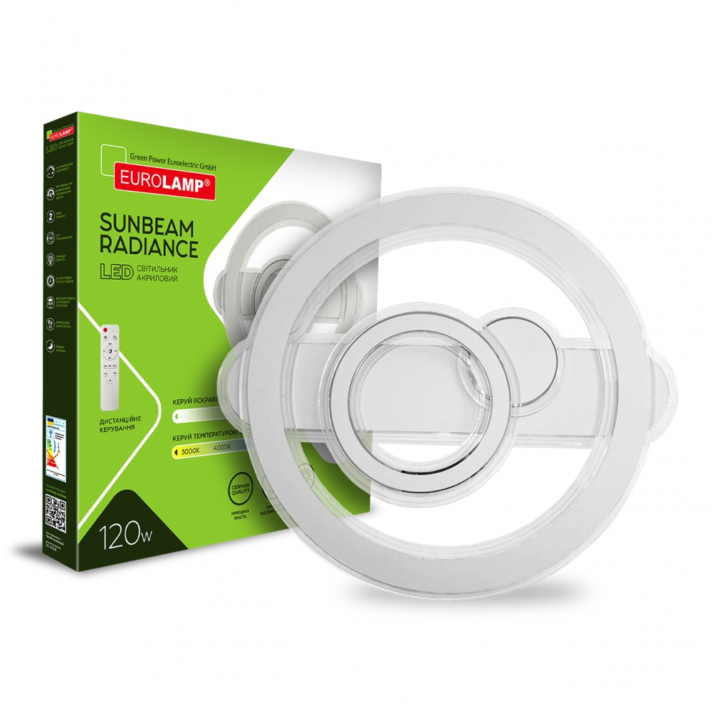 Світильник стельовий Eurolamp Sunbeam Radiance 120 Вт білий LED-ALR-120W-T31