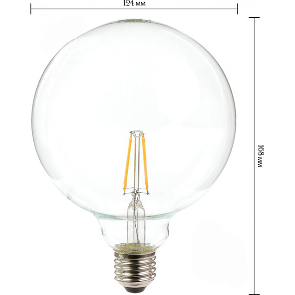 Лампа світлодіодна Osram Fil G125 4 Вт E27 2700 К 220-240 В прозора 4052899972384 
