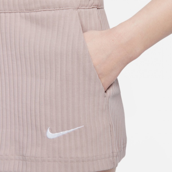 Шорты Nike W NSW RIB JRSY HR SHORT DV7862-272 р. S бежевый