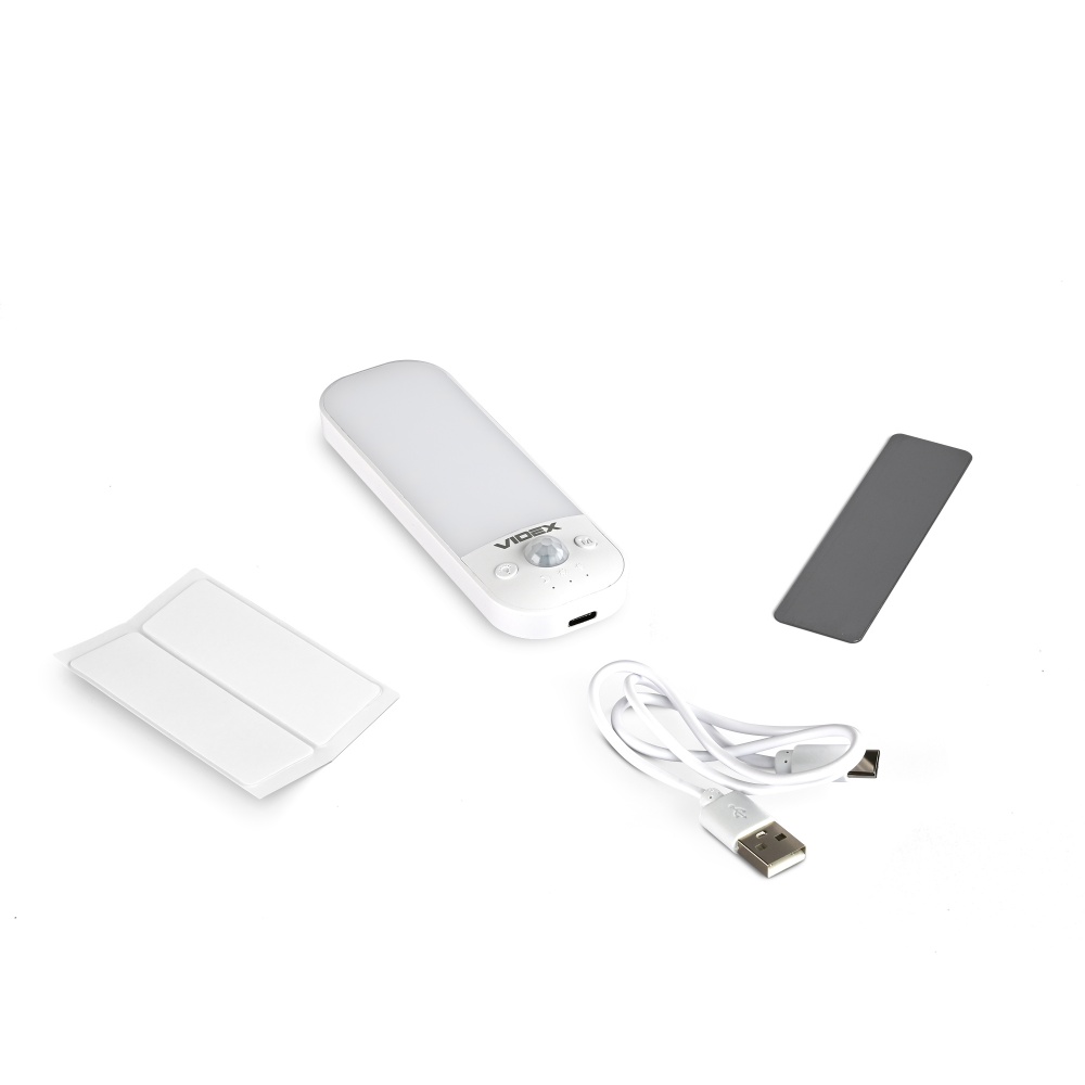 Ночник Videx LED з датчиком движения VL-NL014W-S 0,8 Вт белый 27897