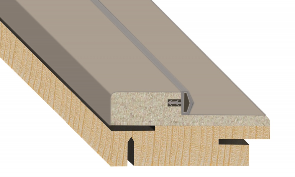 Дверная коробка телескопическая ОМиС компланарная Г-образная 2050x80 мм мокко silk matt