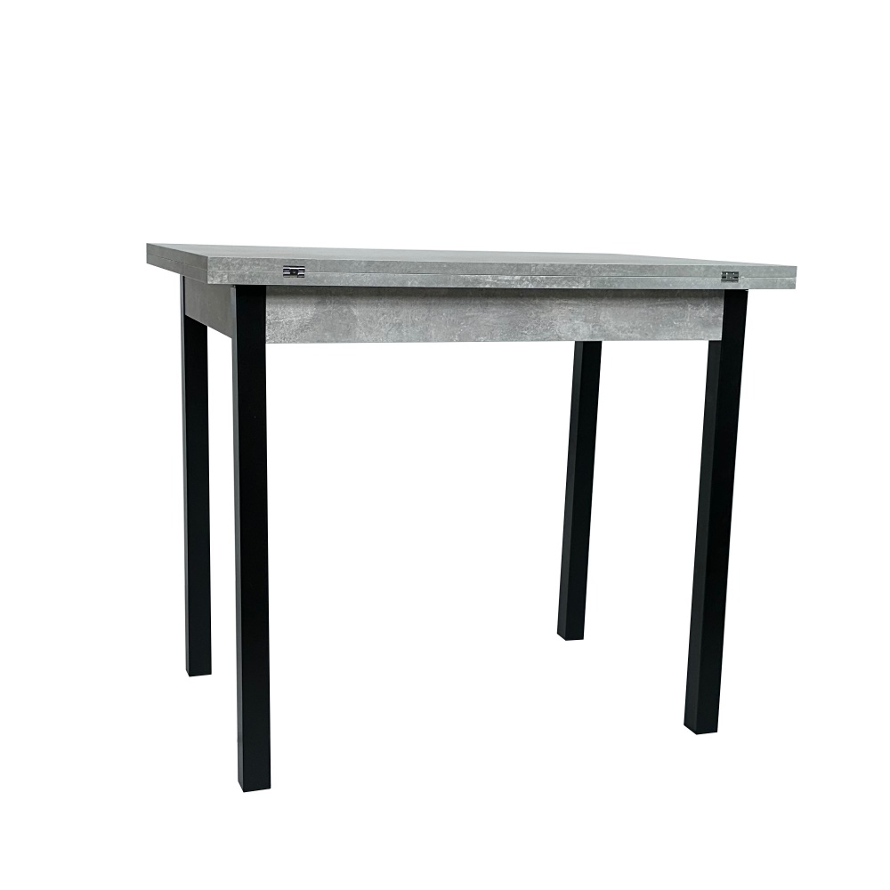 Стол-трансформер 900(1200)x600x750мм ателье светлый/черный