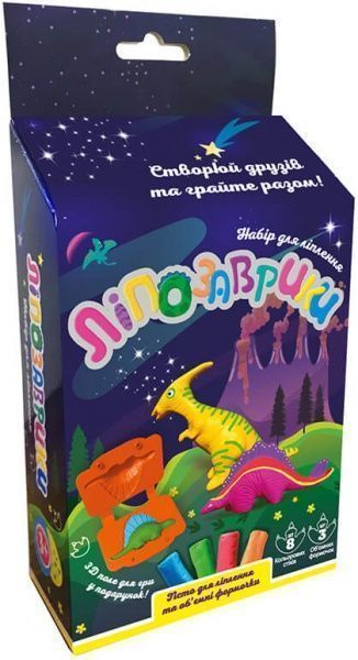 Набір маси для ліплення Strateg Ліпозаврики 71410