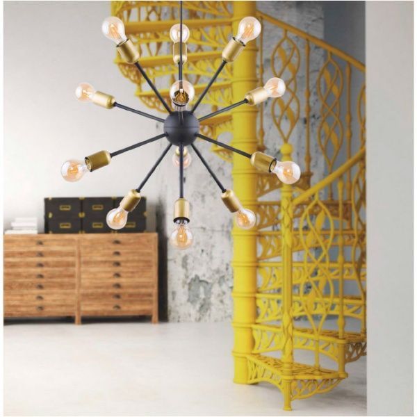 Люстра підвісна TK Lighting Estrella 1468 8x60 Вт E27 бронза/чорний 
