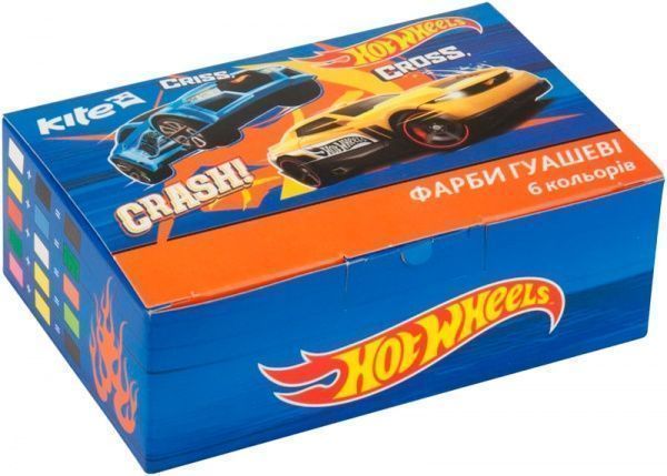 Фарба гуашева 6 кольорів, по 20 мл., Hot Wheels, HW17-062 Hot Wheels