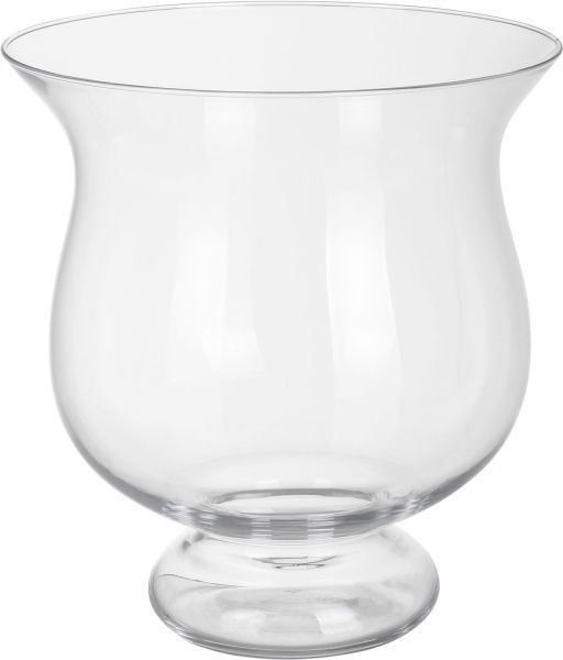 Ваза стеклянная Тюльпан прозрачная 24х27 см