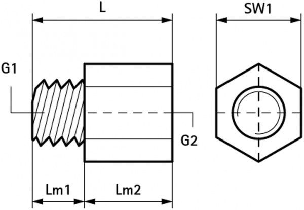 Переходник BIS MAxFE М8хM10 2 шт