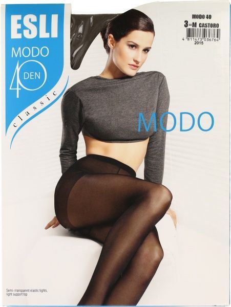 Колготки женские ESLI MODO 40 den castoro р. 3 серо-коричневый 