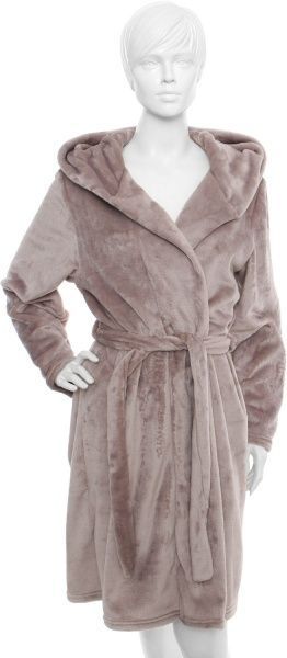 Халат женский капюшон с ушками р. S капучино 