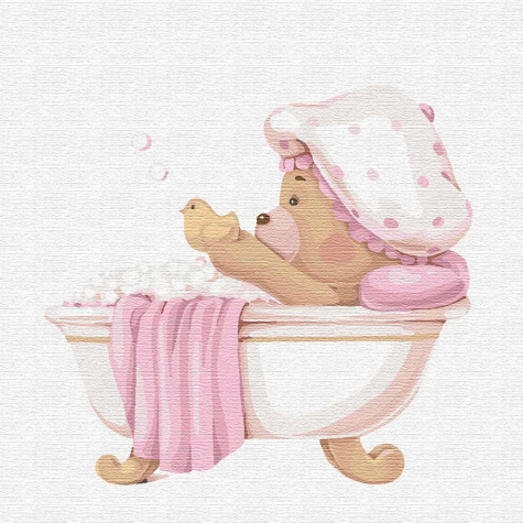 Картина за номерами Веселе купання 30x30 см Ідейка 