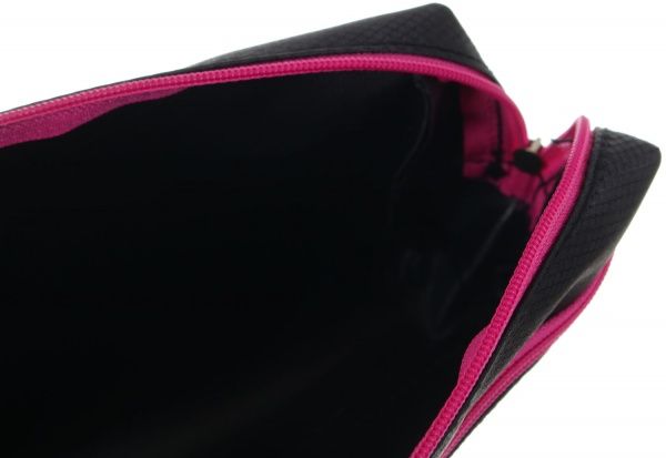 Пенал шкільний на два відділення Привіт від Єті рожево-чорний