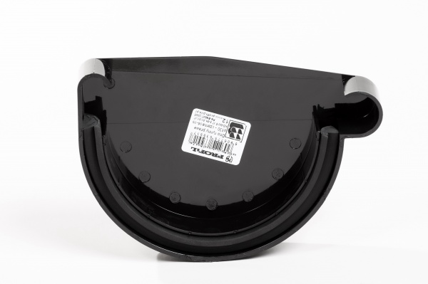 Заглушка желоба правая PROFiL 130 мм черный 