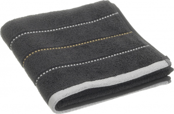 Рушник махровий Aya Tabby 50x90 см графіт La Nuit 