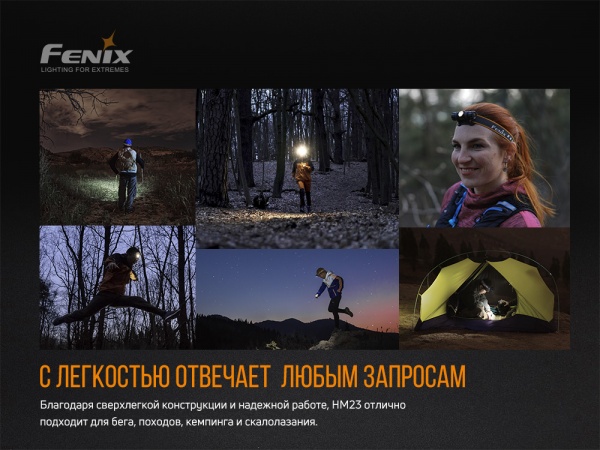 Ліхтарик на голову Fenix HM23, 240лм, 53м