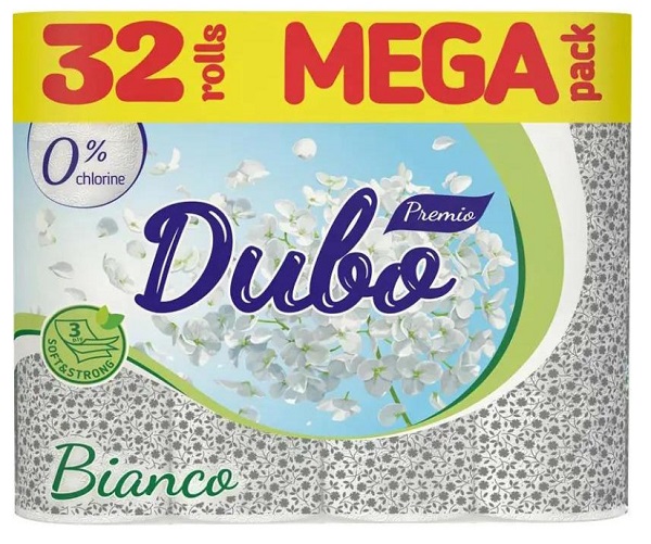 Туалетная бумага Диво Premio Bianco трехслойная 32 шт.