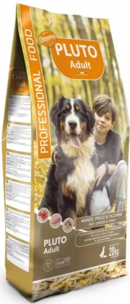 Корм сухий для собак для усіх порід Pluto MIX з індичкою і яловичиною 20 кг