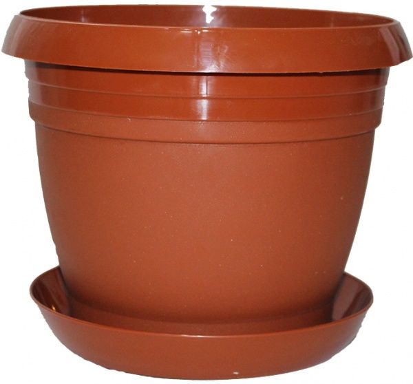 Горшок Оранжерея для цветов «Жемчужина» круглый 3,5л коричневый 