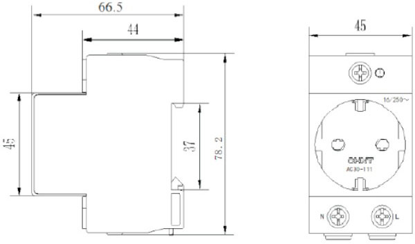 Розетка с заземлением AC30-111 белый 775001