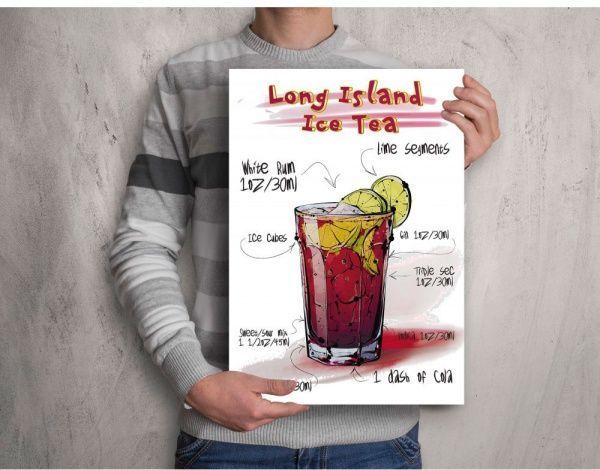 Постер Лонг-Айленд білий 42x59.4 см