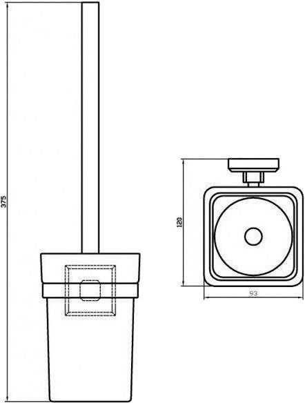 Йоржик для унітаза Aqua Rodos Leonardo Black 9929А