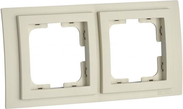 Рамка двомісна Mono Larissa універсальна крем 103-171700-161