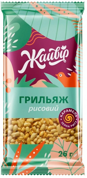 Грильяж ЖАЙВІР рисовий 26 г