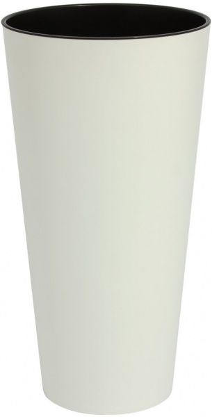 Горщик пластиковий Prosperplast Tubus slim 2 в 1 круглий 8л білий (74946-449) 