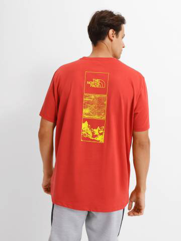 Футболка THE NORTH FACE M FOUNDATION GRAPHIC TEE S/S - EU NF0A55EFUBR1 р.S червоний
