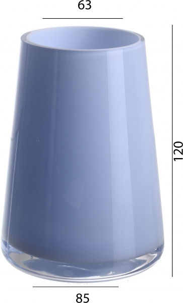 Ваза скляна Wrzesniak Glassworks Opal/Light Blue 12 см світло-синя 