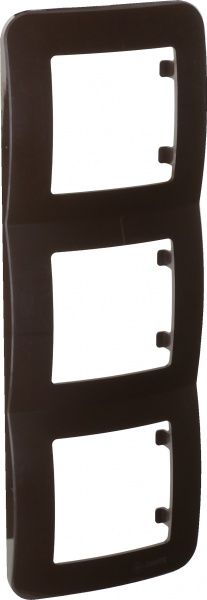 Рамка трехместная Makel Lillium Natural вертикальная коричневый