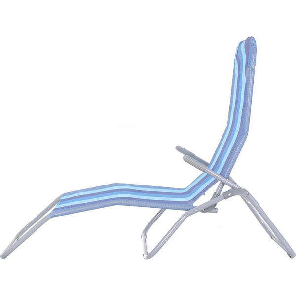 Шезлонг складной Underprice HYL-011 blue stripe 62x147x95 см