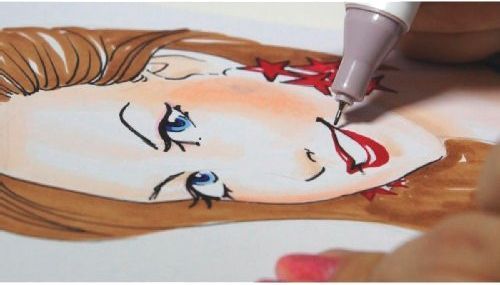 Маркер двусторонний Graph'it Brushmarker GI85125 азалия 