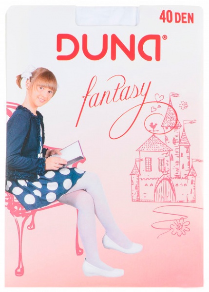 Колготки для дівчаток Duna Fantasy 40 den 4В 145 р.140 білий 